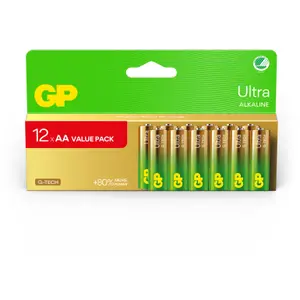 Batteria GP Batteries Alcaline Ultra type AA (LR6) 1,5V (x12) image-2