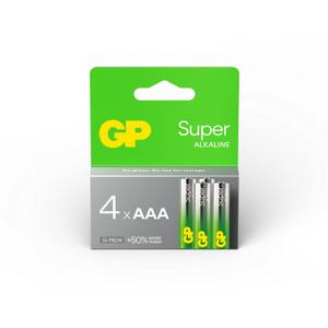 Pile GP Batteries Alcaline Super type AAA (LR3) (x4)