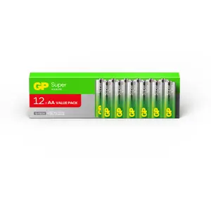 Batteria GP Batteries Alcaline Super type AA (LR6) 1,5V (x12) image-1
