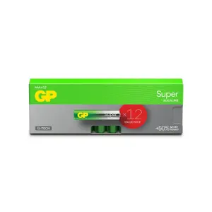 Bateria descarregada GP Batteries Super type AAA (x12)