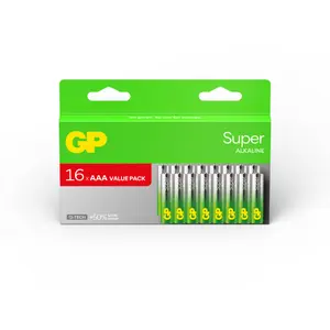 Batteria GP Batteries Alcaline Super type AAA (LR03) 1,5Vv (x16) image-2