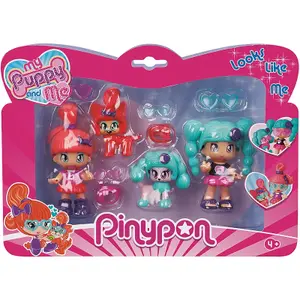 Set of 4 figurines Gp Toys Pinypon My Puppy And Me image-0