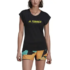 Camiseta de mujer adidas Terrex Primeblue Trail Functional Logo image-4
