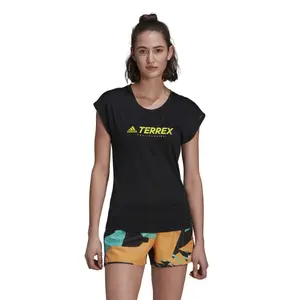 Camiseta de mujer adidas Terrex Primeblue Trail Functional Logo image-3