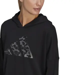 Women's hooded sweatshirt adidas Sportswear Leopard-Print Oversize image-6
