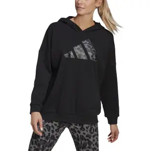 Women's hooded sweatshirt adidas Sportswear Leopard-Print Oversize image-3