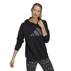 Women's hooded sweatshirt adidas Sportswear Leopard-Print Oversize image-2
