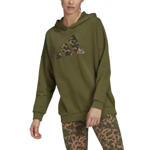 Sudadera con capucha para mujer adidas Sportswear Leopard-Print Oversize image-2
