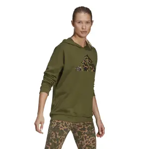 Sudadera con capucha para mujer adidas Sportswear Leopard-Print Oversize image-3