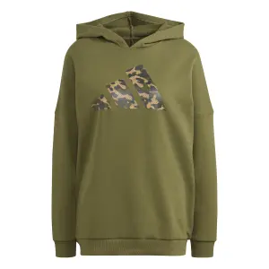 Sudadera con capucha para mujer adidas Sportswear Leopard-Print Oversize image-0