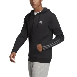 Giacca con cappuccio adidas Essentials Doubleknit Cut 3-Bandes Full-Zip image-3