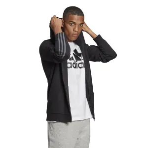 Giacca con cappuccio adidas Essentials Doubleknit Cut 3-Bandes Full-Zip image-4
