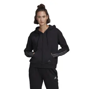 Felpa con cappuccio da donna adidas Essentials Loose-Cut 3-Bandes image-2