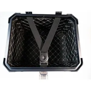 Aluminium motorcycle top case with soft backrest and universal mounting plate included. GPR Tech image-2