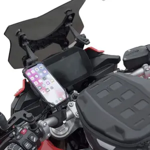 Universal motorcycle smartphone holder large. arm for handlebars/mirror mount SW-Motech T-Lock image-4