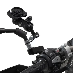 Universal motorcycle smartphone holder large. arm for handlebars/mirror mount SW-Motech T-Lock image-2