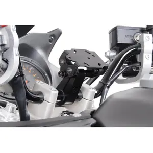 Stoßfeste Motorrad-GPS-Halterung für polierte Lenker mit 22 mm Durchmesser SW-Motech image-3