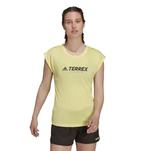 Camiseta de mujer adidas Terrex Primeblue Trail Functional Logo image-2
