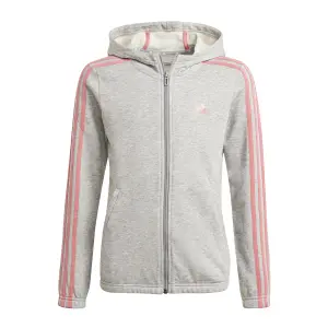 Kinder sweatshirt met capuchon en ritssluiting adidas Essentials 3S image-0