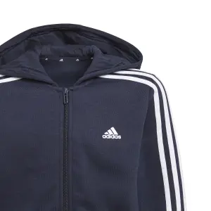 Dziecięca kurtka z kapturem zapinana na zamek adidas Essentials 3S image-2