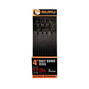 Haken Guru Bait Band Ready Rig 4" image-0