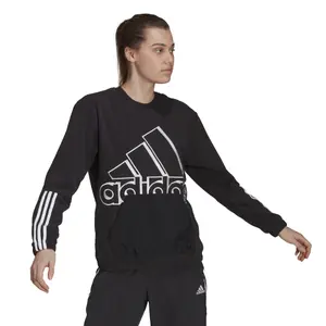 Felpa donna adidas Brand Love Giant Logo Polar Fleece image-1