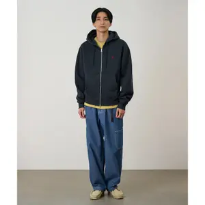 Sweatshirt à capuche zippé Gramicci One Point image-1