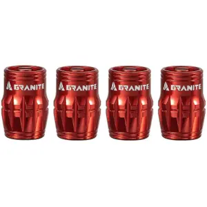 Καπάκια βαλβίδων Granite Design CNC Schrader/Demonte Obus Juicy Nipples (x4) image-0