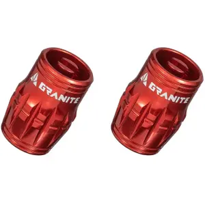 Καπάκια βαλβίδων Granite Design CNC Schrader/Demonte Obus Juicy Nipples (x2) image-0