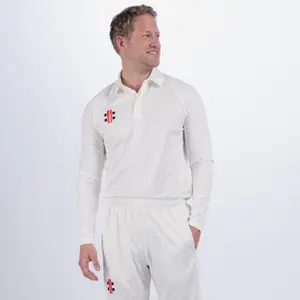 Long sleeve polo shirt Gray-Nicolls Matrix V2 image-0