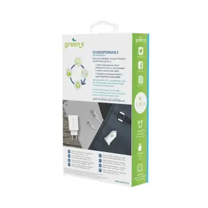 Chargeur voiture et secteur 2 USB alu Fast Charge et câble MFi Green_e image-2