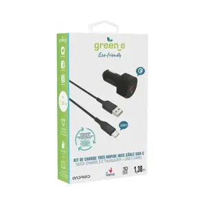 USB Auto-Zigarettenanzünder Ladegerät Green_e QC image-1