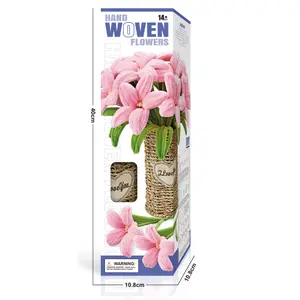 Bouquet mit Korbvasen DIY Lilien Rosen Green Slide image-1