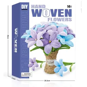 Bouquet aus Weidenkorb DIY Blaue Lilien Green Slide image-1