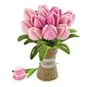 Bouquet aus Blumen im Korb DIY Tulpen Green Slide