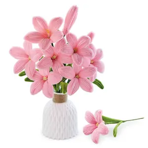 Bouquet aus Kunststoffvase DIY Lilien Rosen Green Slide