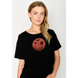 Women's T-shirt Greenbomb Nature Stork Sun Feel image-1