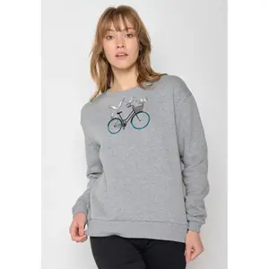 Sweatshirt woman Greenbomb Bike Seagulls Canty image-1