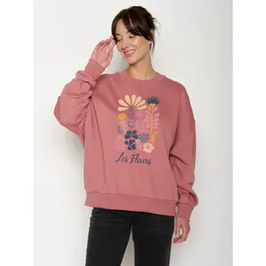 Sweatshirt femme Greenbomb Les Fleurs Core image-1