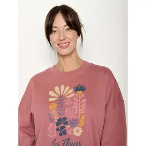 Sweatshirt femme Greenbomb Les Fleurs Core image-2