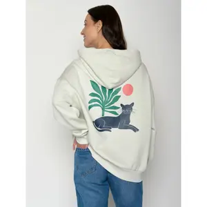 Camisola com capuz para mulher Greenbomb Panther Leaves Mello image-4