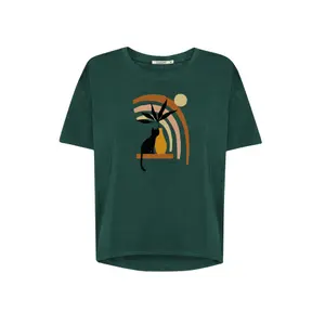 Women's T-shirt Greenbomb Cat Vase Feel image-0