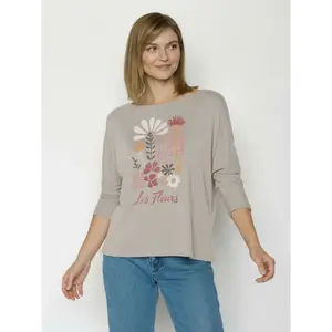 Women's long sleeve T-shirt Greenbomb Les Fleurs Simper image-1