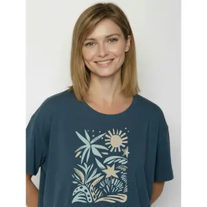 Women's T-shirt Greenbomb Plants n Leaves Feel image-2