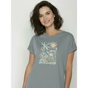 Women's T-shirt Greenbomb Plants n Leaves Loony image-2