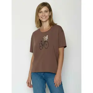 Women's T-shirt Greenbomb Bike Cat Basket 2 Feel image-1
