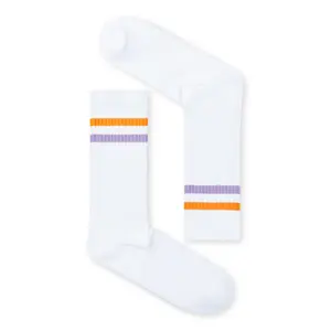 socks Greenbomb Lilac Orange Stripes image-0