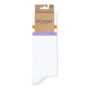 socks Greenbomb Lilac Orange Stripes image-1