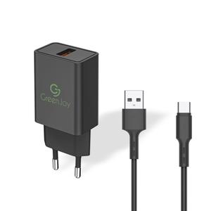 Embout secteur USB avec câble charge et data type-C / 2 GreenJoy