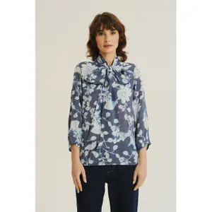 Bedruckte Bluse für Damen Greenpoint Regular January image-4